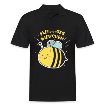 Bee nursery - Men's Polo Shirt - black - Front - Kai (181cm)