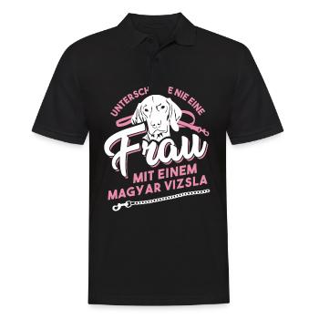 Magyar Vizsla - Männer Poloshirt - Schwarz - Vorne - Kai (181cm)