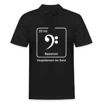 Bassist - Männer Poloshirt - Schwarz - Vorne - Kai (181cm)
