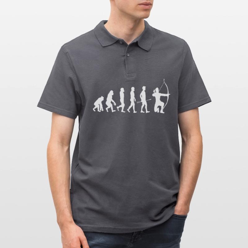 Evolution Vom Bogenschießen - Archery Evolution Männer Poloshirt