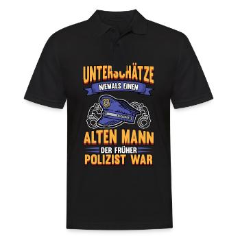 Lustig Polizei Cop Polizist Beruf Spruch Geschenk - Männer Poloshirt - Schwarz - Vorne - Kai (181cm)