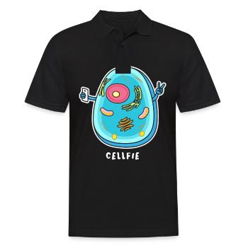 Cellfie - Männer Poloshirt - Schwarz - Vorne - Kai (181cm)