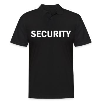 Security security guard bouncer tshirt costume - Men's Polo Shirt - black - Front - Kai (181cm)