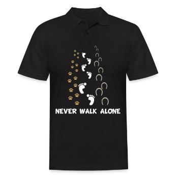 Hund Pferde Spruch Lustig Hundeliebhaber Pferd Süß - Männer Poloshirt - Schwarz - Vorne - Kai (181cm)