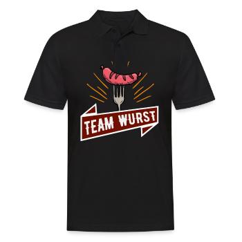Team sausage bratwurst fans grill master - Men's Polo Shirt - black - Front - Kai (181cm)