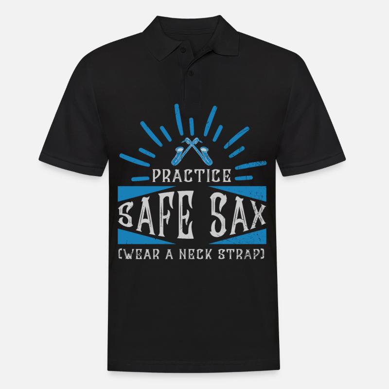 Practice Safe Sax - Saxophone - Polo Homme - noir