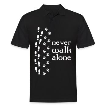 lustiges Hunde Spruch Geschenk Hund Vierbeiner wuf - Männer Poloshirt - Schwarz - Vorne - Kai (181cm)