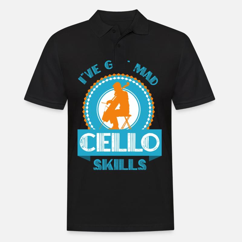Cellospieler - Cello - Männer Poloshirt - Schwarz