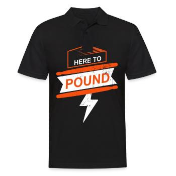 Here To Pound - Drum - Men's Polo Shirt - black - Front - Kai (181cm)