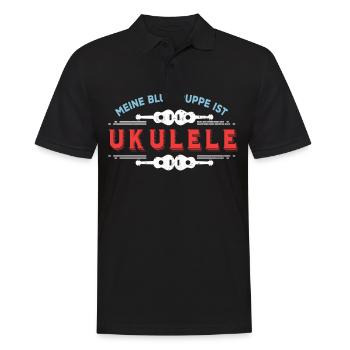 Blutgruppe Ukulele - Ukulele - Männer Poloshirt - Schwarz - Vorne - Kai (181cm)