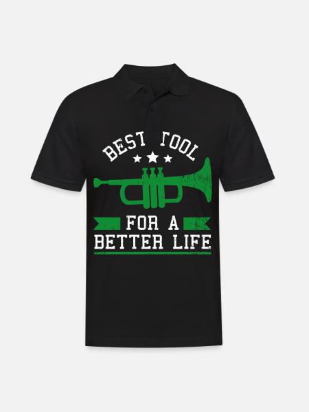 Green Trumpet - Trumpet - Men's Polo Shirt - black