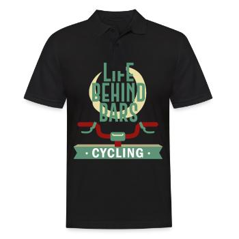 Life Behind Bars - Cycling - Men's Polo Shirt - black - Front - Kai (181cm)