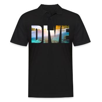 DIVE Idée cadeau pour plongeurs plongée scuba diving - Polo Homme - noir - Devant - Kai (181cm)