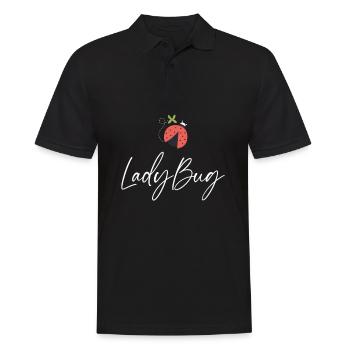 Ladybug Geschenk für Mädchen, Frauen & Marienkäfer - Männer Poloshirt - Schwarz - Vorne - Kai (181cm)