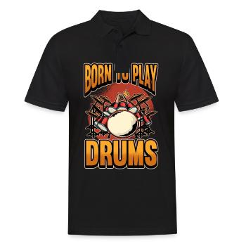 Cadeaux de batteur d'instruments de musique - Polo Homme - noir - Devant - Kai (181cm)