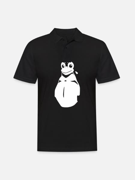 Linux Pinguin Kostüm alle Hacker und Sys Admins - Männer Poloshirt - Schwarz