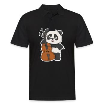 Conception de panda de violoncelle pour un violoncelliste - Polo Homme - noir - Devant - Kai (181cm)