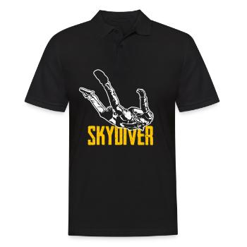 Skydiver gift for skydiver athletes - Men's Polo Shirt - black - Front - Kai (181cm)