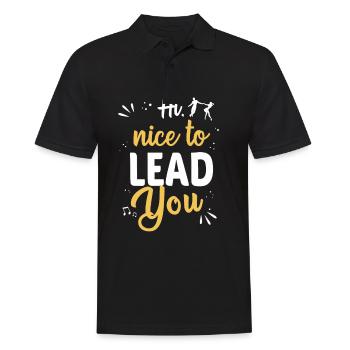 Lindy Hop design for a dance partner - Men's Polo Shirt - black - Front - Kai (181cm)