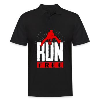 Free running cadeau pour Parkour coureur amis - Polo Homme - noir - Devant - Kai (181cm)