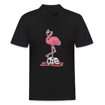Conception de flamant rose d'Halloween pour un fan de flamant rose - Polo Homme - noir - Devant - Kai (181cm)