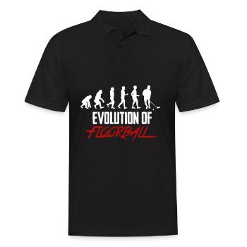 Unihockey & Floorball Evolution Geschenk Hockey - Männer Poloshirt - Schwarz - Vorne - Kai (181cm)