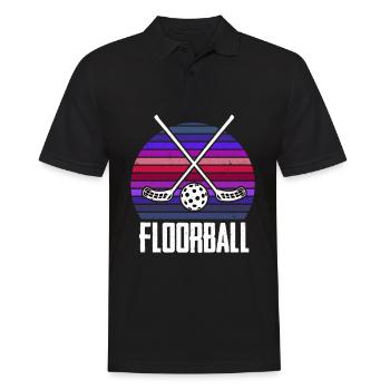 Floorball & Floorball Gift for Hockey Friends - Men's Polo Shirt - black - Front - Kai (181cm)