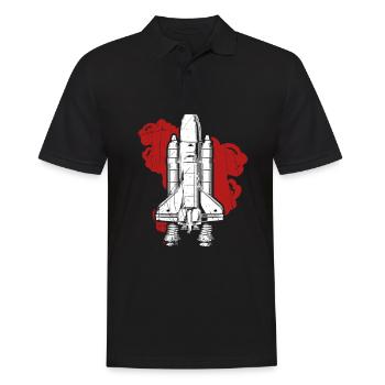 Great rocket gift for rocket & space friends - Men's Polo Shirt - black - Front - Kai (181cm)
