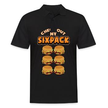 Lustig Fast Food Burger Hamburger Spruch Geschenk - Männer Poloshirt - Schwarz - Vorne - Kai (181cm)