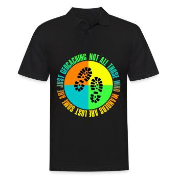 Scavenger hunt with gps geocaching gift friends - Men's Polo Shirt - black - Front - Kai (181cm)