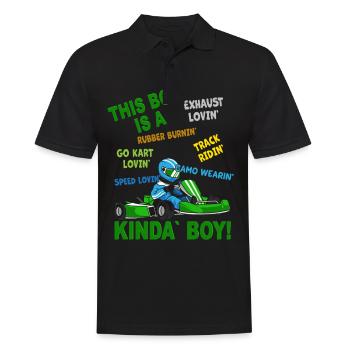 Go-kart boys gift - Go-kart kart track - - Men's Polo Shirt - black - Front - Kai (181cm)