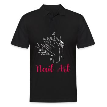 Nail Art Nail Designer cadeau pour les salons de manucure - Polo Homme - noir - Devant - Kai (181cm)