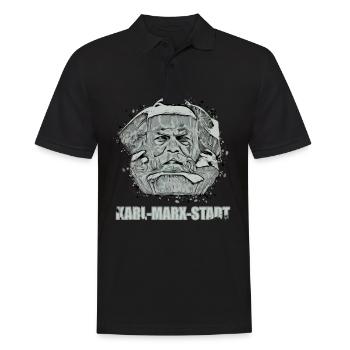 lustiges Chemnitz Karl Marx Stadt Nischel Geschenk - Männer Poloshirt - Schwarz - Vorne - Kai (181cm)