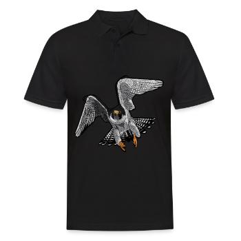 Falknerei Greifvogel Geschenk für Falken Freunde - Männer Poloshirt - Schwarz - Vorne - Kai (181cm)