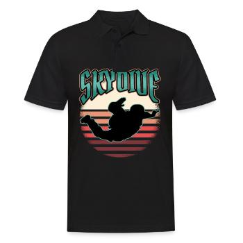 Cadeau drôle de parachute de parapente - Polo Homme - noir - Devant - Kai (181cm)