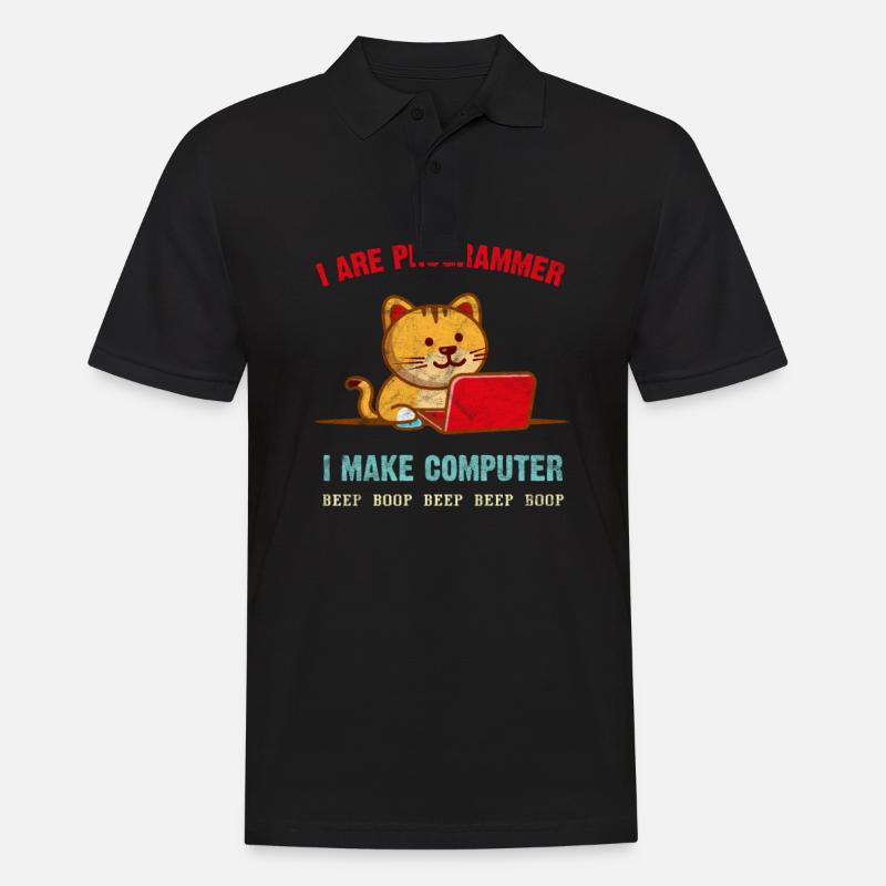 Programmierer Entwickler Informatiker Geek - Männer Poloshirt - Schwarz