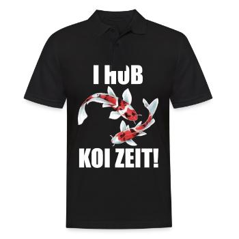 lustige Koi Kois i hob koi zeit Geschenkidee - Männer Poloshirt - Schwarz - Vorne - Kai (181cm)