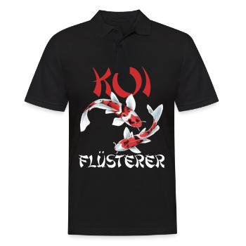 lustiges Koi Kois Koi Flüsterer Karpfen Geschenk - Männer Poloshirt - Schwarz - Vorne - Kai (181cm)
