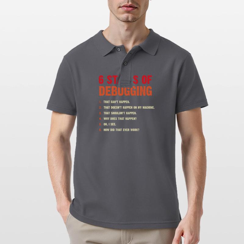 Entwickler Debugging Computer Scientist Geek Coder Männer Poloshirt