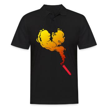Pyro Rakete Geschenk für Bengalos & Silvester Fans - Männer Poloshirt - Schwarz - Vorne - Kai (181cm)