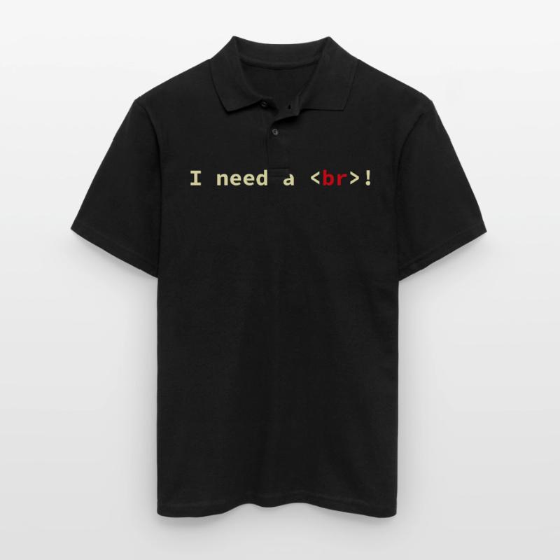 HTML CSS Code Informaticien Geek Coder Polo Homme