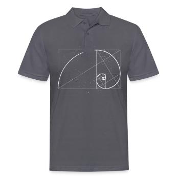 Heilige Geometrie Goldener Schnitt - Fibonacci - Männer Poloshirt - Anthrazit - Vorne - Nico (186cm)
