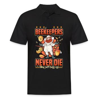 Imker Imkerei Bienen Honig Wabe Spruch Geschenk - Männer Poloshirt - Schwarz - Vorne - Kai (181cm)