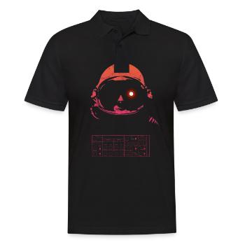 Synthwave Retrowave Aesthetic Vintage Astronaut - Men's Polo Shirt - black - Front - Kai (181cm)