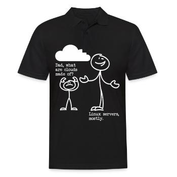 What are clouds made of? Linux servers mostly! - Männer Poloshirt - Schwarz - Vorne - Kai (181cm)