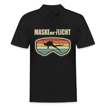lustige Taucher Tauchen Maskenpflicht Geschenkidee - Männer Poloshirt - Schwarz - Vorne - Kai (181cm)