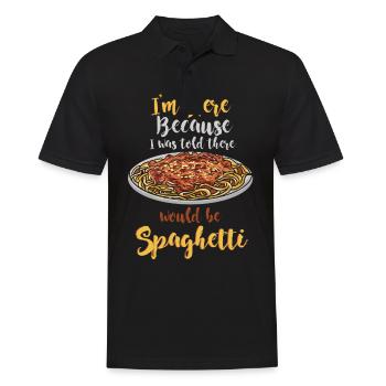 Spaghetti - Gift for Spaghetti Lovers - - Men's Polo Shirt - black - Front - Kai (181cm)