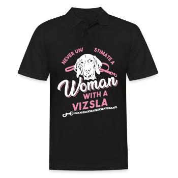 Vizsla Spruch für eine Magyar Vizsla Besitzerin - Männer Poloshirt - Schwarz - Vorne - Kai (181cm)