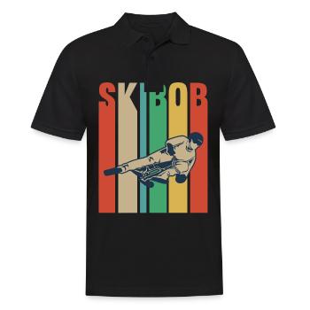 Skibob Spruch für einen Ski-Bob Fan - Männer Poloshirt - Schwarz - Vorne - Kai (181cm)