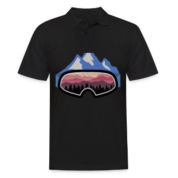 Ski snowboard apres ski saying vintage gift - Men's Polo Shirt - black - Front - Kai (181cm)